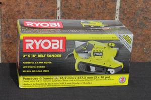 lot 44 image: NEW RYOBI BE319 BELT SANDER IN ORIGINAL BOX&nbsp
