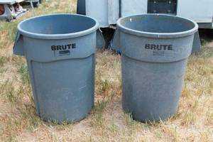 lot 142 image: TOTAL OF 2 BRUTE 44 GAL TRASH CANS&nbsp