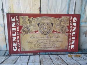 lot 56 image: 1992 ANHEUSER - BUSCH INC&nbsp BUDWEISER METAL ADVERTISING SIGN&nbsp &nbsp &nbsp &nbsp &nbsp042-351&nbsp &nbsp 33 12 W X 18