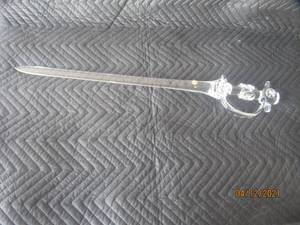lot 104 image: A. RUCKL &amp SONS NIZBOR BOHEMIA CRYSTAL SWORD AR CZECH REPUBIC HAND CUT&nbsp