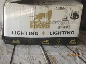 lot 200 image: SAVORY HOUSE LIGHTING FORGED BLACK MODEL 9-4318-217 NEW IN OPEN BOX