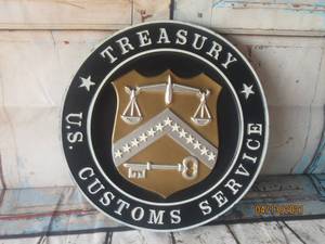 lot 203 image: TREASURY US CUSTOMS SERVICE SIGN&nbsp