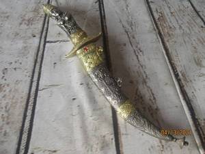 lot 205 image: INDIAN&nbsp GODDESS CURVED BLADE DAGGER&nbsp