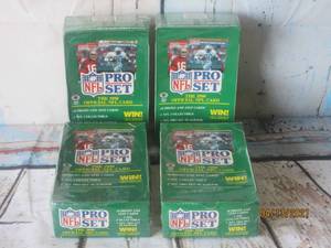 lot 166 image: 4 UNOPENED BOXES NFL PRO SET THE 1990 OFFICIAL NFL CARD