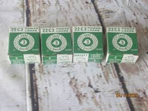 lot 237 image: 4 BOXES UNISET 22C3 POWER LEVEL 3 CRIMP LOAD 22 CALIBER 100 COUNT EACH