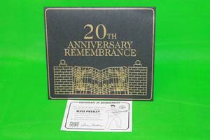 lot 46 image: 2OTH ANNIVERSARY REMEMBRANCE LEGAL TENDER POSTAGE WITH C.O.A