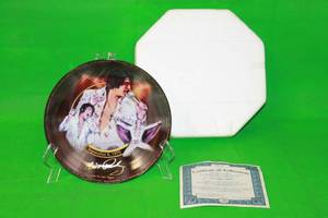 lot 77 image: ELVIS PRESLEY LAS VEGAS,1970 SIXTH ISSUE IN 40TH ANNIVERSARY CELEBRATION COLLECTION PLATE No 568A , BY EMMETT&GIORGIO, 8DIAM