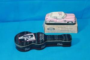 lot 159 image: TOTAL OF 2 ELVIS PRESLEY COLLECTORS TIN WATCH CASES