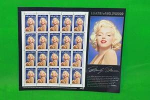 lot 32 image: VINTAGE MARILYN MONROE ,LEGENDS OF HOLLYWOOD, 20 UNUSED  32 CENT COMMEMORATIVE STAMPS