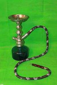 lot 52 image: ELITE GLASS AND METAL SMOKING HOOKAH WITH METAL PLATE ASH CATCHER 13