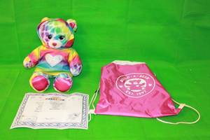 lot 68 image: RAINBOW DASH BUILD-A-BEAR WITH BIRTH CERTIFICATE & BACKPACK