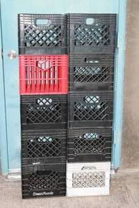 lot 113 image: TOTAL OF 10 MILK CRATES