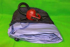 lot 216 image: PURPLE AIR MATTRESS BED WITH QUICK PUMP