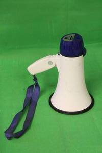 lot 226 image: PORTABLE HANDHELD BATTERY OPERATED MEGAPHONE
