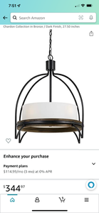 lot 137 image: CAL LIGHTING  FX-3614-4P CHANDELIER