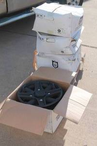 lot 1 image: 4 PRO ARMOR MATTE BLACK RIMS P1408KNBL 14X8