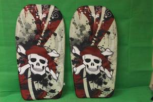 lot 146 image: 2 ACADEMY SKULL HEAD BOOGI BODY BOARDS