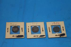 lot 233 image: 3 INDIAN HEAD PENNIES YEARS 1906, 1907, AND 1908