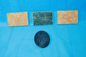 lot 255 image: 4 MARBLE STONE DESK DCOR BIBLE VERSES