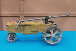 lot 8 image: VINTAGE NELSON TRAVELING CAST IRON SPRINKLER RAIN TRAIN