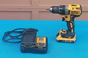 lot 56 image: DEWALT 20V MAX XR CORDLESS DRILL DCD791 WITH 2 DEWALT - 20VOLT BATTERIES & DEWALT DCB112 BATTERY CHARGER