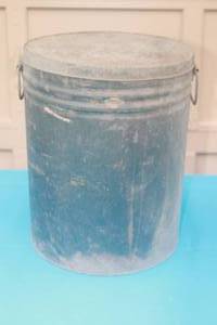 lot 86 image: VINTAGE PEANUT BUTTER TIN WITH LID , 15.5H X 12 DIAM