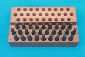 lot 161 image: YOUNGS MACHINE MADE STEEL STAMP LETTERS ,COMPLETE SET 316