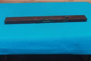 lot 192 image: VINTAGE 1862 STANLEY RULE & LEVEL COMPANY WOOD LEVELER  30 H