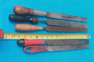 lot 201 image: TOTAL OF 5 HANDLE FILES , ASSORTED SIZEBRANDS , SEE PICS
