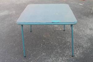 lot 263 image: VINTAGE FOLDING CARD TABLE , 35X35