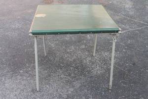 lot 264 image: VINTAGE FOLDING CARD TABLE , 30X30