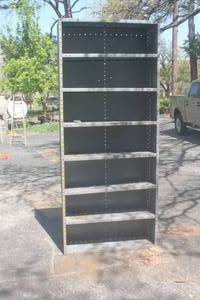 lot 302 image: 8 SHELF METAL ADJUSTABLE SHELVING