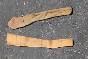 lot 354 image: 2 ANTIQUE CLOTH RIFLE BAGS 51 LONG
