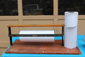 lot 375 image: BULMAN SPRING PAPER CUTTER WITH 2 ROLLS OF PAPER