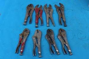 lot 382 image: 8 PAIRS OF VISE GRIPS LOCKING WRENCHING PLIERS