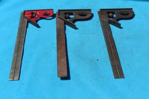 lot 418 image: 3 COMBINATION SQUARES WITH BLADES