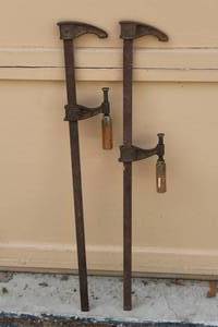 lot 436 image: 2 VINTAGE BAR CLAMPS