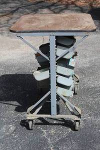 lot 446 image: ROLLING TOOL BIN STORAGE WITH WORK TOP