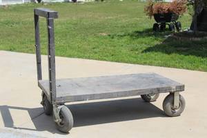 lot 38 image: PLATFORM TRUCK WITH LOCKING WHEELS ,48L X 38.5H