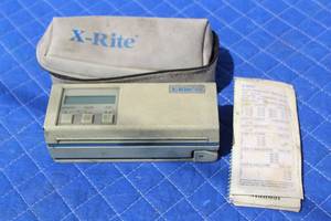 lot 163 image: X-RITE 408 COLOR REFLECTION DENSITOMETER WITH MANUAL CASE AND REFERENCE