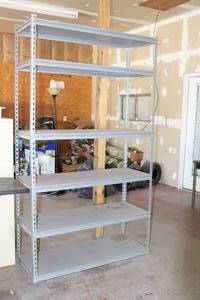 lot 169 image: 6 TIER SHELVING UNIT 7FT TALL