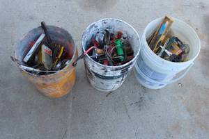 lot 223 image: 3 BUCKETS OF MISC TOOLS SEE PICS