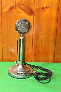 lot 3 image: VINTAGE ASTATIC CORPORATION SILVER EAGLE  LOLLIPOP RADIO MICROPHONE