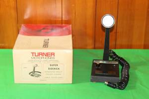 lot 7 image: RARE VINTAGE TURNER SUPER SIDEKICK 4-PIN HAM RADIO DESK  MICROPHONE A75010 IN ORIGINAL BOX