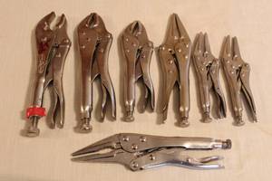 lot 225 image: LOT OF 7 VISE GRIPS
