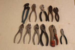 lot 228 image: LOT OF 11 PAIR OF PLIERS