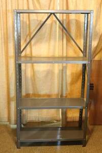 lot 240 image: METAL SHELVING UNIT 5FT TALL