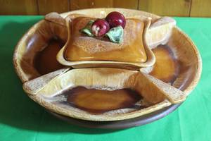 lot 293 image: 1960S MCM WADE OF CALIFORNIA USA 200 SIX PIECE SNACK SET