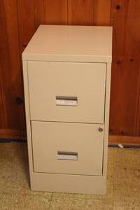 lot 299 image: W.P JOHNSON COMPANY 2 DRAWER FILE CABINET