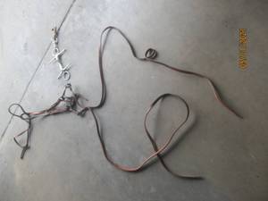 lot 61 image: LEATHER WORKING TACK HORSE &amp RING SNAFFLE MOUTH BIT&nbsp